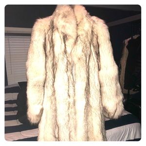 White fox fur coat